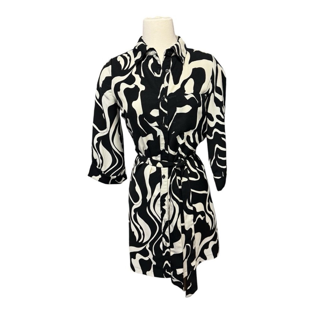 Stylish Black and White Women's Dress